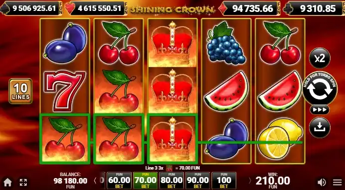 Jackpots and Special Features of Shining Crown